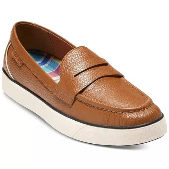 COLE HAAN Women’s Nantucket 2.0 Penny Loafer Shoes Brown Size 10B - Picture 1 of 12